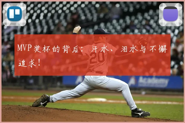 MVP奖杯的背后:汗水、泪水与不懈追求!